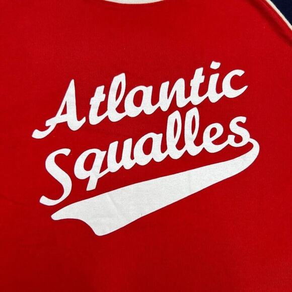 Pali Rali Club Vintage Baseball Shirt Atlantic Squalles Red Blue Short Sleeve - Picture 2 of 8